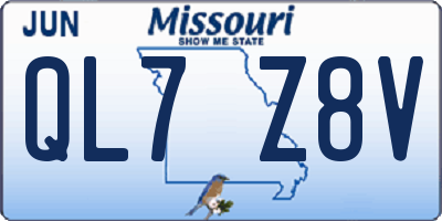 MO license plate QL7Z8V