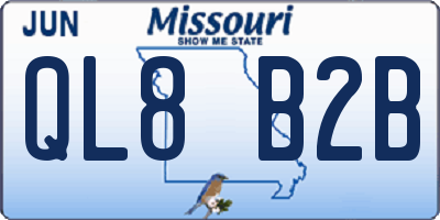 MO license plate QL8B2B