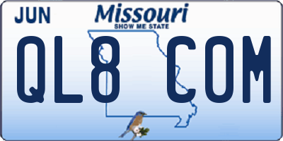 MO license plate QL8C0M