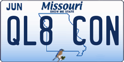 MO license plate QL8C0N