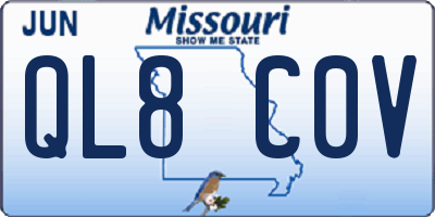 MO license plate QL8C0V