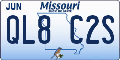 MO license plate QL8C2S