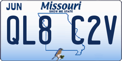 MO license plate QL8C2V
