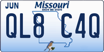 MO license plate QL8C4Q