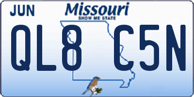 MO license plate QL8C5N