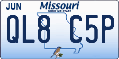 MO license plate QL8C5P