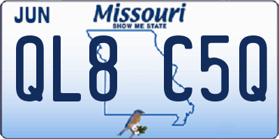 MO license plate QL8C5Q