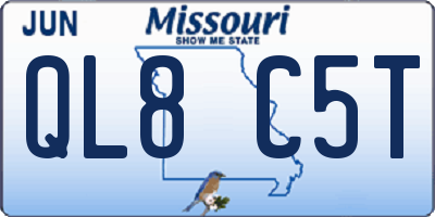 MO license plate QL8C5T