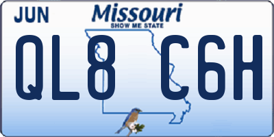 MO license plate QL8C6H