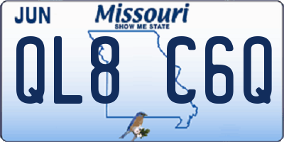 MO license plate QL8C6Q