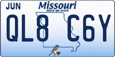 MO license plate QL8C6Y