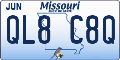 MO license plate QL8C8Q