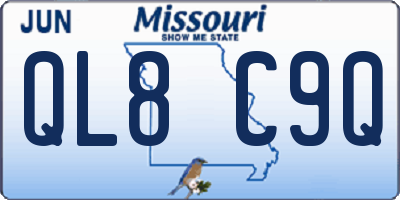 MO license plate QL8C9Q