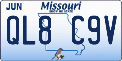MO license plate QL8C9V