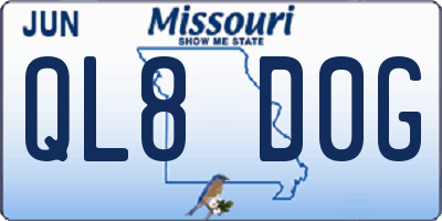 MO license plate QL8D0G