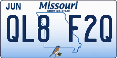 MO license plate QL8F2Q