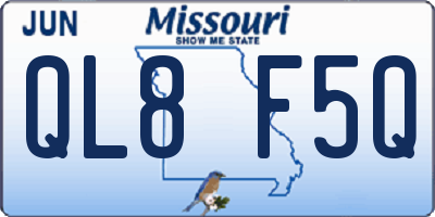 MO license plate QL8F5Q