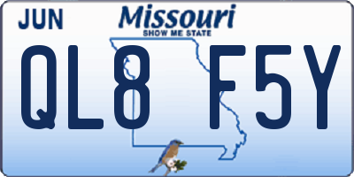 MO license plate QL8F5Y