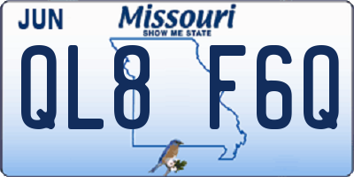 MO license plate QL8F6Q
