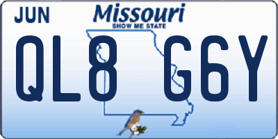 MO license plate QL8G6Y