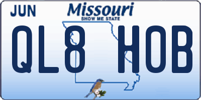 MO license plate QL8H0B