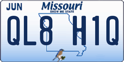 MO license plate QL8H1Q