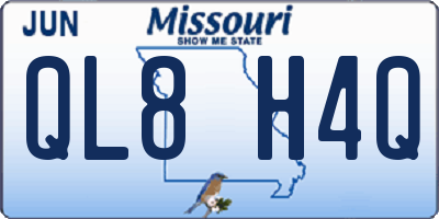 MO license plate QL8H4Q