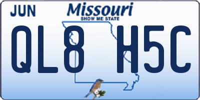 MO license plate QL8H5C