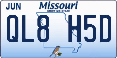 MO license plate QL8H5D