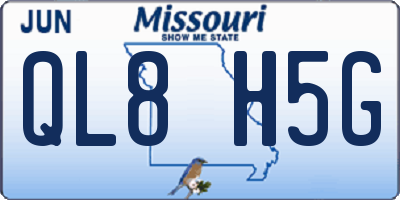 MO license plate QL8H5G