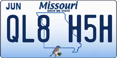 MO license plate QL8H5H