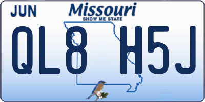 MO license plate QL8H5J
