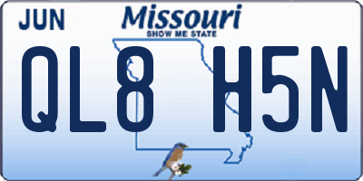 MO license plate QL8H5N