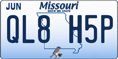 MO license plate QL8H5P
