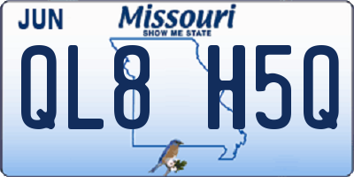 MO license plate QL8H5Q