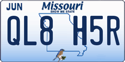 MO license plate QL8H5R