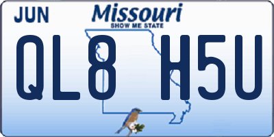 MO license plate QL8H5U