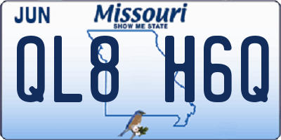 MO license plate QL8H6Q