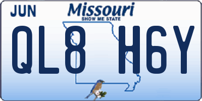 MO license plate QL8H6Y