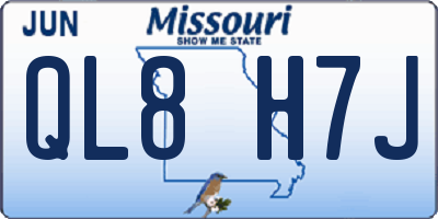 MO license plate QL8H7J
