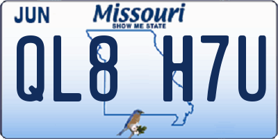 MO license plate QL8H7U