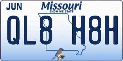 MO license plate QL8H8H