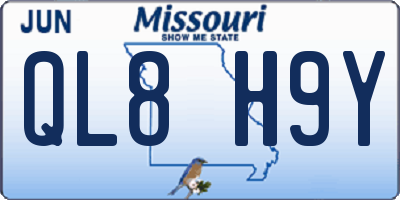 MO license plate QL8H9Y