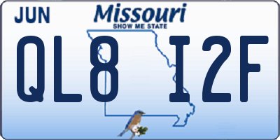 MO license plate QL8I2F