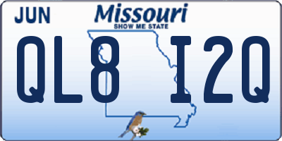 MO license plate QL8I2Q