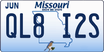 MO license plate QL8I2S