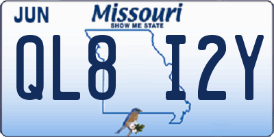 MO license plate QL8I2Y