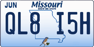MO license plate QL8I5H