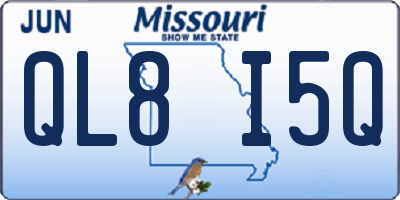 MO license plate QL8I5Q