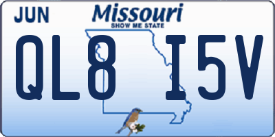 MO license plate QL8I5V